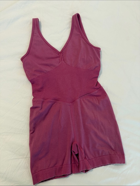 JoyLab Pants - JoyLab Seamless V-Neck Romper - Berry Plum